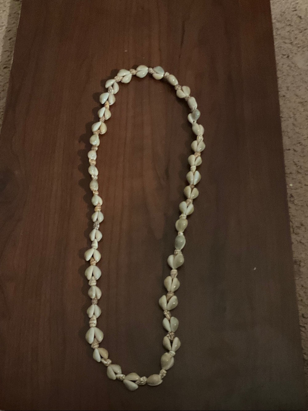 Handcrafted Shell Bead Necklace in Natural Ivory